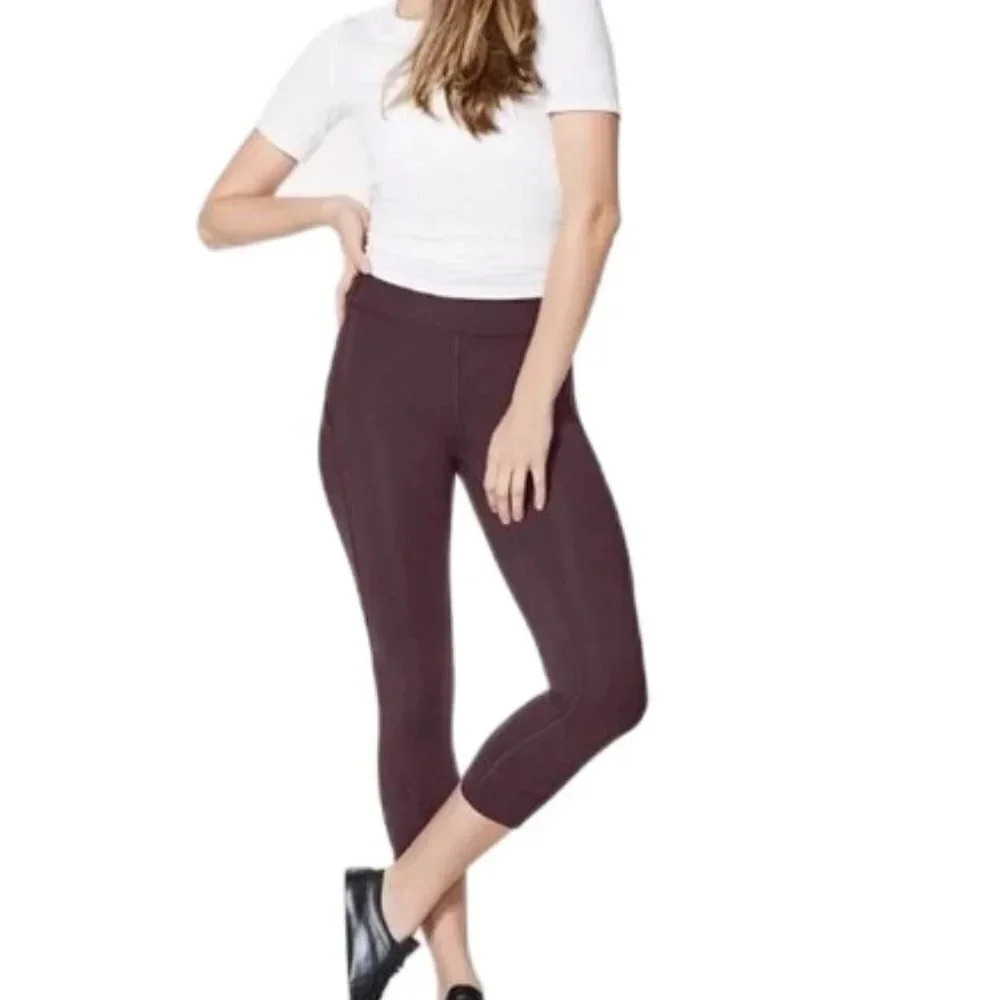 LULULEMON | IN MOVEMENT CROP EVERLUX 19" IN BLACK CHERRY
